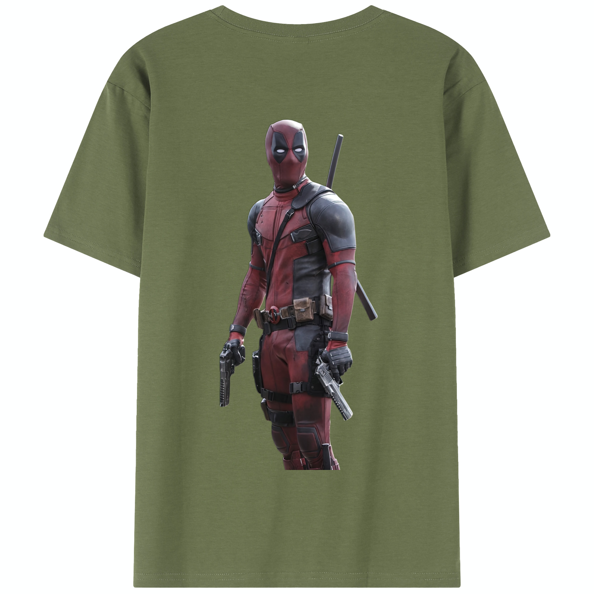 （画像用） Deadpool デッドプール 綿100％半袖Tシャツ（背面プリント）